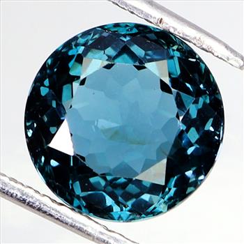 No Reserve VVS Natural London Blue Topaz Round Cut Loose Gemstone