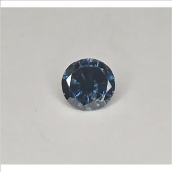 No Reserve .21 ct Natural Blue Diamond  Round Cut Loose Gemstone