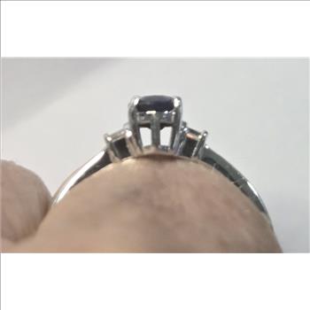 No Reserve Natural Sapphire & Diamond Ring Size 8