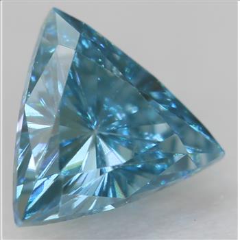 No Reserve .17 ct VVS2 Natural Blue Diamond Trillion Cut Loose Gemstone