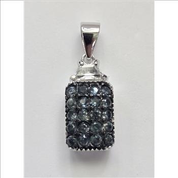 No Reserve Natural Sapphire & Zircon Pendant