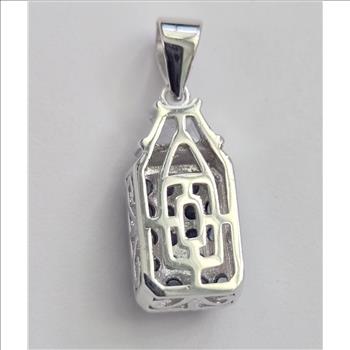 No Reserve Natural Sapphire & Zircon Pendant