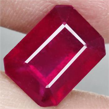 No Reserve 6.06 ct Natural Ruby Octagon Cut Loose Gemstone