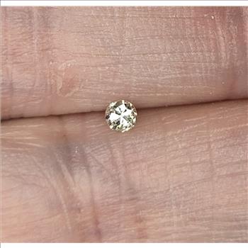 No Reserve .10 ct Natural  Diamond Round Cut Loose Gemstone