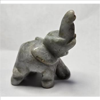 No Reserve  104.55 Natural Jade Carved Elephant 