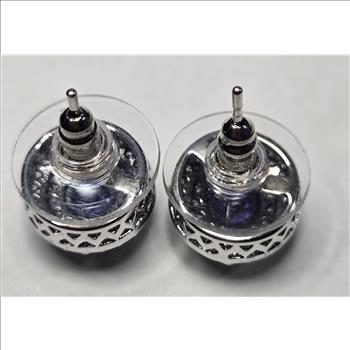 No Reserve Tanzanite & Zircon Stud Earrings