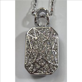 No Reserve Austrian Crystal Pendant & Chain Necklace