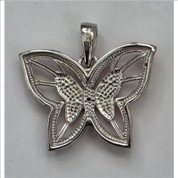 No Reserve Natural Two Tone Butterfly Pendant
