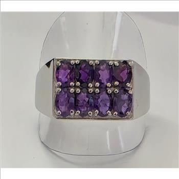 No Reserve Men's Natural Amethyst Ring Size 14