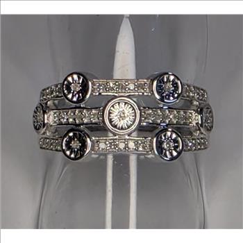 No Reserve .25 ct Natural Diamond Ring Size 7