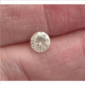 No Reserve 60 ct Natural DIamond Round Cut Loose Gemstone