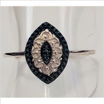 No Reserve Natural Blue Diamond Ring Size 11