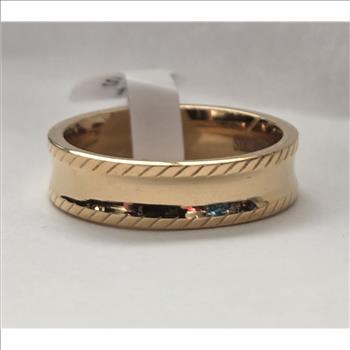 No Reserve 18k/316L Stainless Steel 6mm Wedding Band Ring Size 6