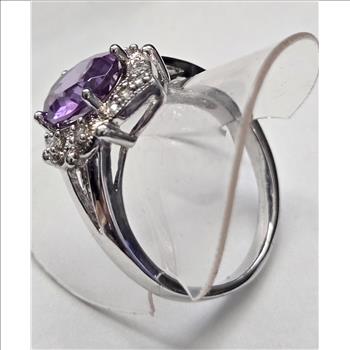 No Reserve Color Change Alexandrite & Zircon Ring Size 10