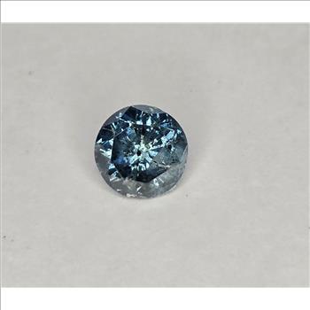 No Reserve .60 ct Natural Blue Diamond Round Cut Loose Gemstone ksi2