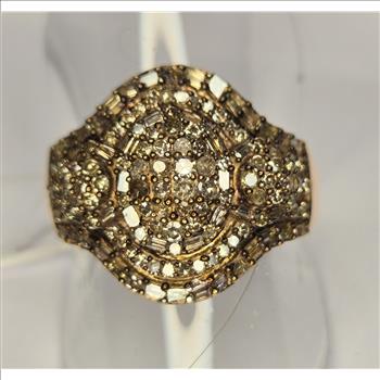 No Reserve 1.03 ct Natural Champagne Diamond Ring Size 8 