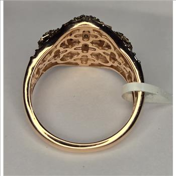 No Reserve 1.03 ct Natural Champagne Diamond Ring Size 8 