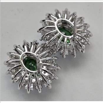 No Reserve Emerald & Zircon Earrings