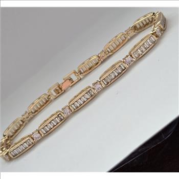 No Reserve Simulated Diamond Tennis Bracelet