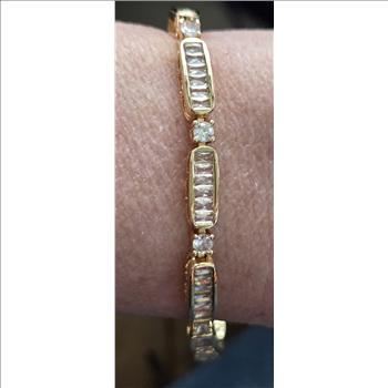 No Reserve Simulated Diamond Tennis Bracelet