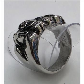 No Reserve  316L Stainless Steel Skull  Ring Size 9