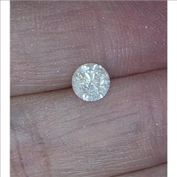 No Reserve .74 ct Natural Diamond Round Cut Loose Gemstone