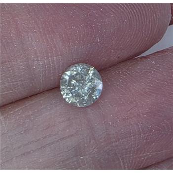 No Reserve .64 ct Natural Diamond Round Cut Loose Gemstone