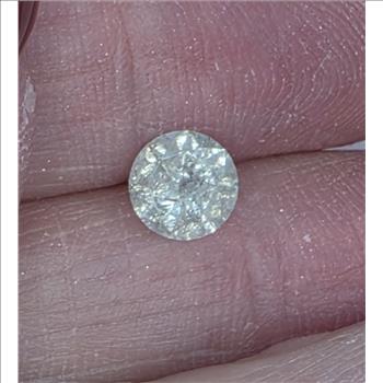 No Reserve .83 ct Natural Diamond Round Cut Loose Gemstone