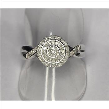 No Reserve  .25 ct Natural Diamond Ring Size 10
