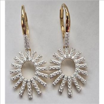 No Reserve Natural Diamond Dangle Earrings