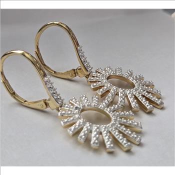 No Reserve Natural Diamond Dangle Earrings