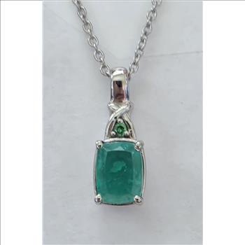 No Reserve Emerald Triplet Pendant & Chain Necklace