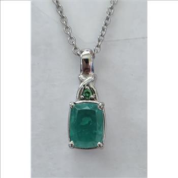 No Reserve Emerald Triplet Pendant & Chain Necklace