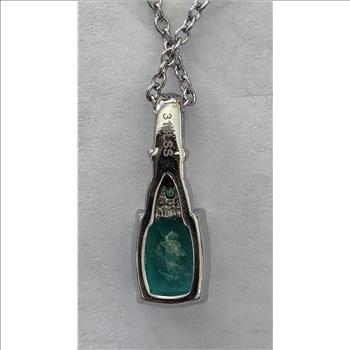 No Reserve Emerald Triplet Pendant & Chain Necklace