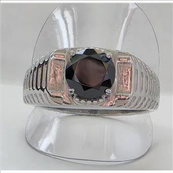 No Reserve Natural Black Spinel Ring Size 12