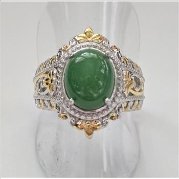 No Reserve Natural Jade Ring Size 8