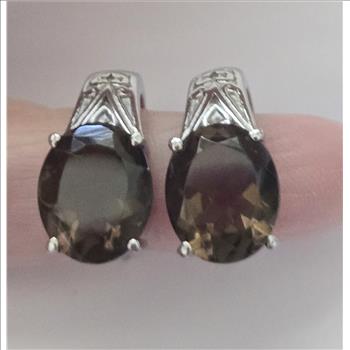 No Reserve Natural Smoky Quartz Earrings
