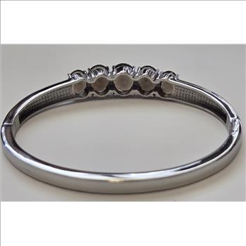 No Reserve Natural Smoky Quartz Bangle Bracelet