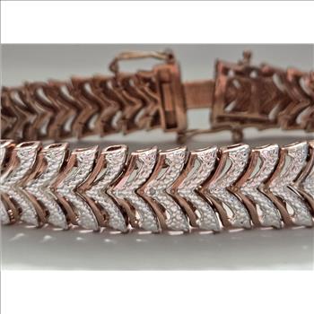 No Reserve Natural Diamond Tennis Bracelet