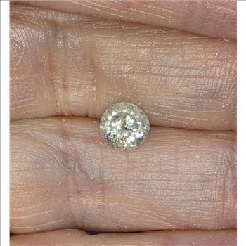 No Reserve  .86 ct Natural Diamond Round Cut Loose Gemstone