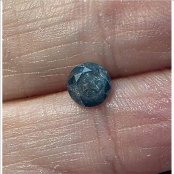 No Reserve .65 ct Natural Blue Diamond Round Cut Loose Gemstone
