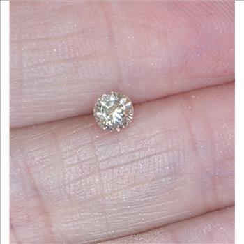 No Reserve .38 ct Natural Diamond Round Cut Loose Gemstone