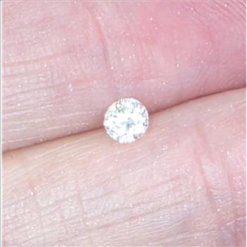 No Reserve .20 ct Natural Diamond Round Cut Loose Gemstone