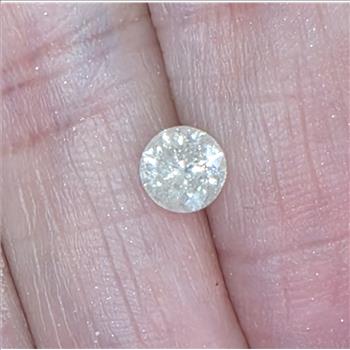 No Reserve .76 ct Natural Diamond Round Cut Loose Gemstone