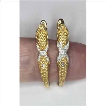 No Reserve Natural Diamond Huggie Earrings