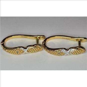 No Reserve Natural Diamond Huggie Earrings