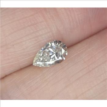 No Reserve .51 ct Natural Diamond Pear Cut Loose Gemstone