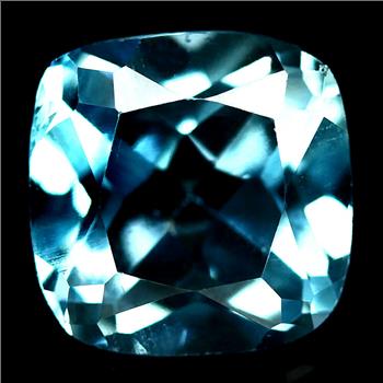 No Reserve Natural Blue Topaz Cushion Cut Loose Gemstone