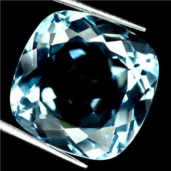No Reserve Natural Blue Topaz Cushion Cut Loose Gemstone