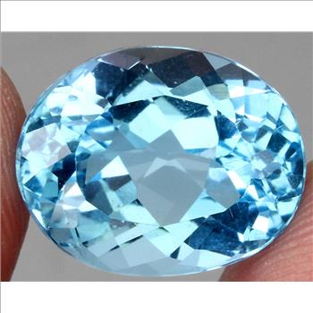 No Reserve VVS Natural Blue Topaz Oval Cut Loose Gemstone